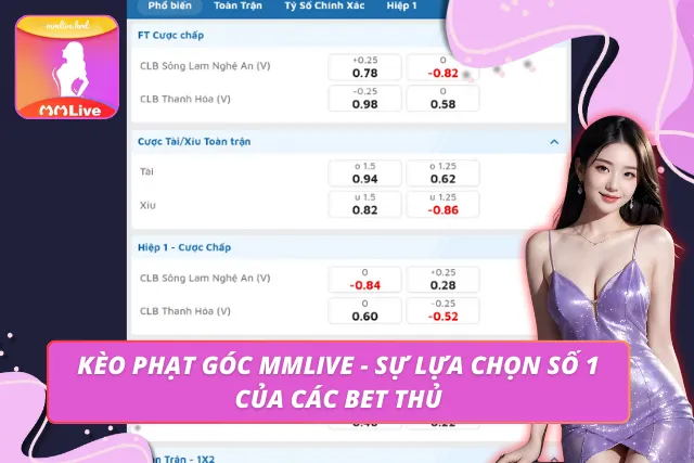 Bảng cược phạt góc đủ thế loại cho anh em chọn lựa